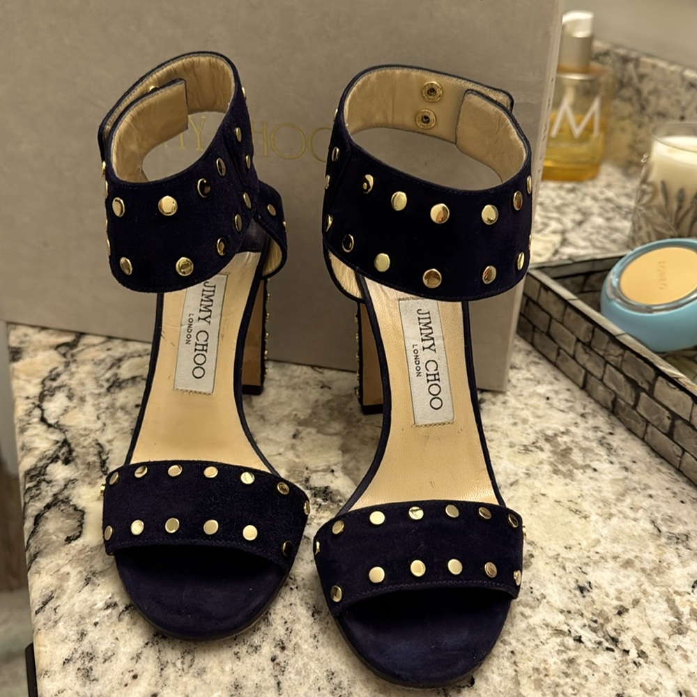 Almost new Jimmy Choo shoes , navy blue
